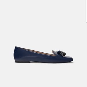 Zara Tasseled flats  - Navy Blue